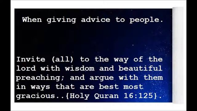 When giving advice to people teachings of holy quran смотреть онлайн
