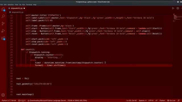 Stopwatch - Full video with all basic functionality | Python | Tkinter смотреть онлайн