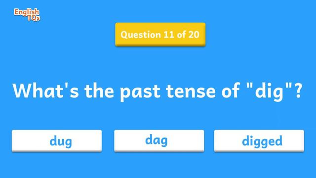 Past Tense Quiz || Can You Get A 20/20 Score? смотреть онлайн