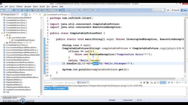 Handling Errors in CompletableFuture java 8 смотреть онлайн