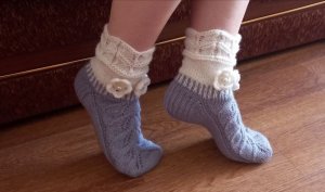 АЖУРНЫЕ НОСКИ СПИЦАМИ / РАЗМЕР 36-37 / МАСТЕР КЛАСС ПО ВЯЗАНИЮ