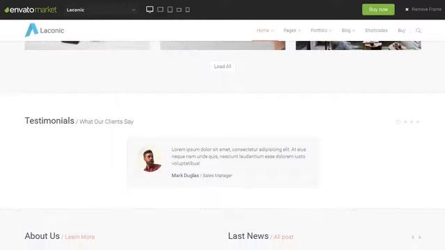Laconic - Modern Business Corporate WordPress Theme смотреть онлайн