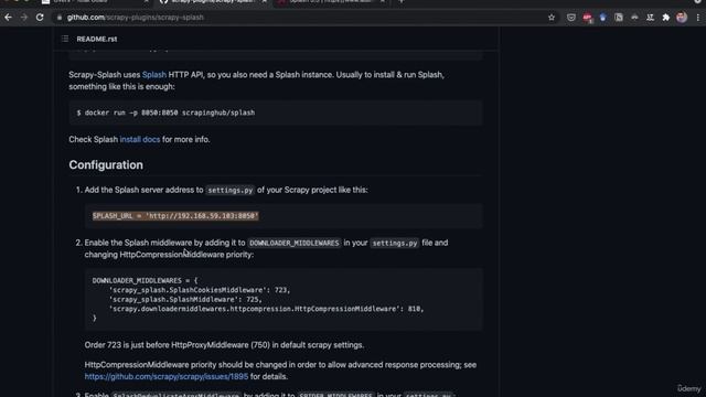 14. Project #4 Scraping JavaScript websites using ScrapySplash 2. Using Splash with Scrapy смотреть онлайн