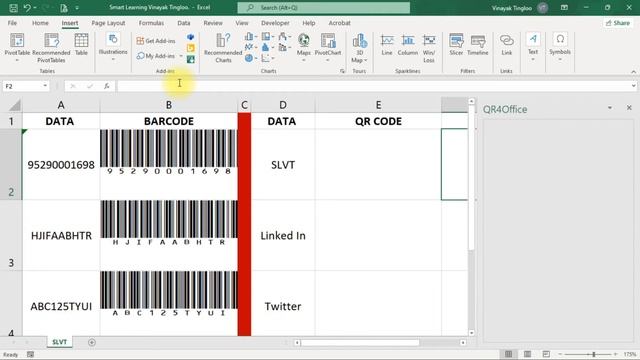 How to generate Barcode or QR code in MS Excel смотреть онлайн