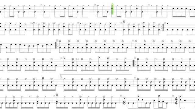 Pushing Down + Silver Blood + Drum Only + Drum Tab