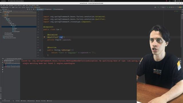 @Qualifier for resolving ambiguity| Dependency Injection | Spring Tutorial |Ch1|E11| смотреть онлайн