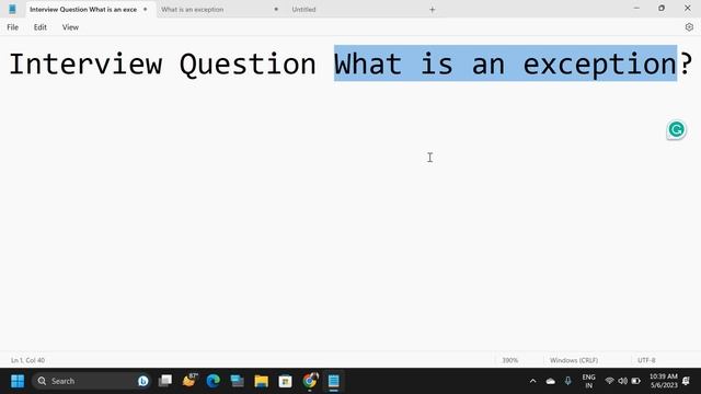 interview question what is exception in java?#javaprogramming #github #interview смотреть онлайн