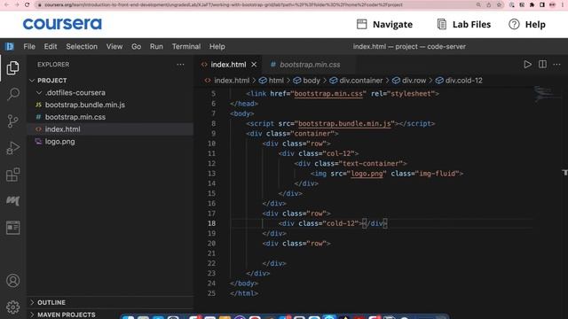 Meta Introduction to Front End Development Week 3 - Lab Working with Bootstrap Grid Coursera смотреть онлайн