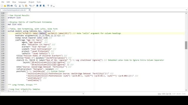 Publication Quality Tables: Stata-LaTex Integration смотреть онлайн