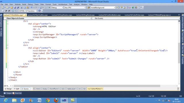 using HtmlEditor Ajax Control in Asp.Net 4.0 смотреть онлайн