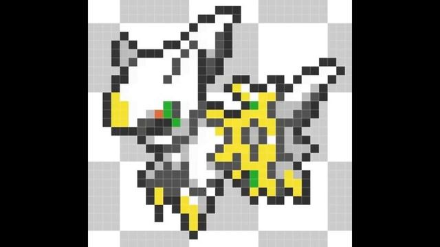 Minecraft Pixel Art - How To Build Arceus Mini Sprite смотреть онлайн