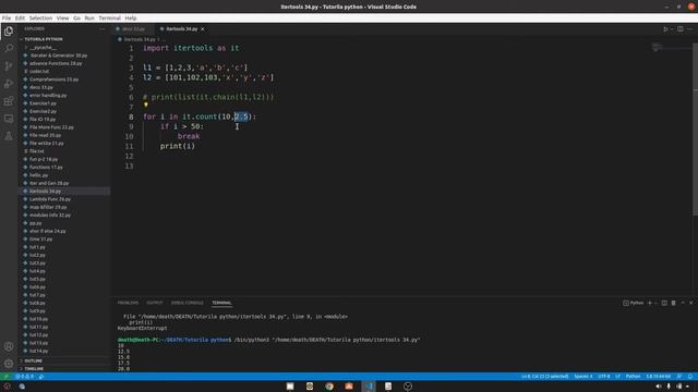 How Itertools works in Python || Python Free tutorial #34 || Death Code смотреть онлайн