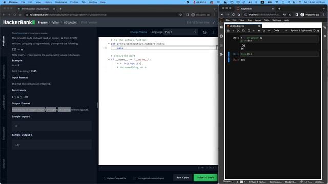 7. Print Function: Hackerrank | Python | Solution смотреть онлайн