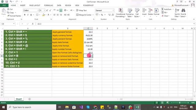 Cell Formatting | Excel Cell Formatting Shortcuts | 12 keyboard shortcuts for Quick Cell Formatting смотреть онлайн