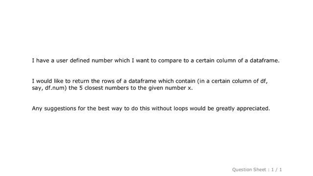 Pandas : return rows in a dataframe closest to a user-defined number смотреть онлайн