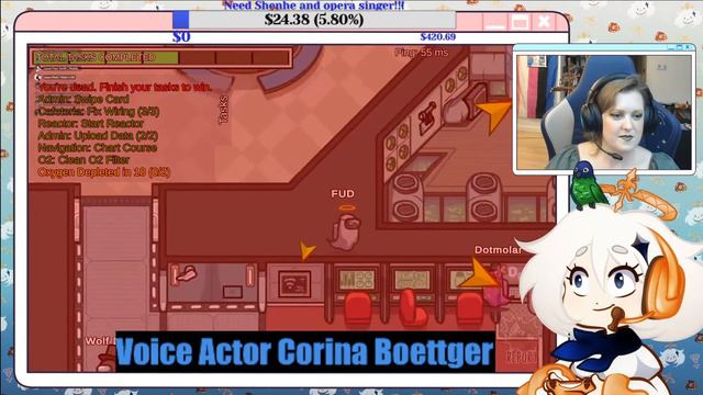 GENSHIN VOICE ACTOR AMONG US: Corina Returns смотреть онлайн