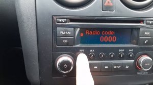 Разблокировка радио Ниссан Кашкай