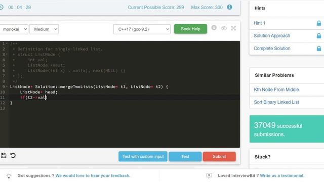 8.3 MERGE TWO SORTED LIST (Linked List)-Interviewbit #linkedlist#programming смотреть онлайн