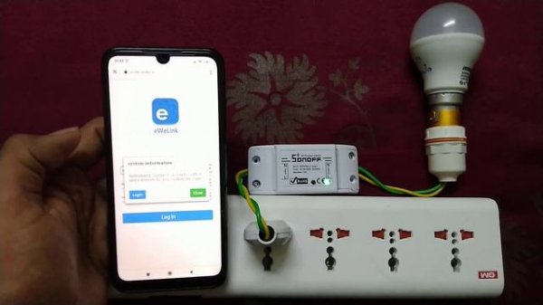 SONOFF switch voice control using Google Home Assistant.