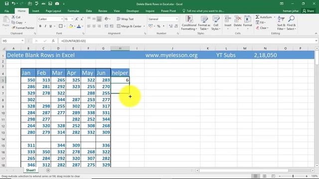Delete All Blank Rows in Excel Hindi смотреть онлайн