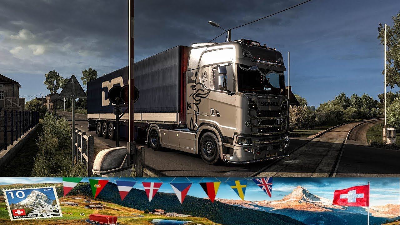 Euro Truck Simulator 2 катаем ивент #ets2 ТОРГОВЫЕ СВЯЗИ - ШВЕЙЦАРИЯ смотреть онлайн