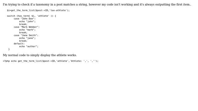 Wordpress: switch statement for taxonomy content смотреть онлайн