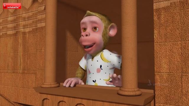 Bandar Mama and the Prankster | Hindi Rhymes for Children Collection | Infobells смотреть онлайн