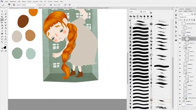 How to illustrate a sad Girl in Photoshop (Digital Painting) - Timelapse Work in Progress смотреть онлайн