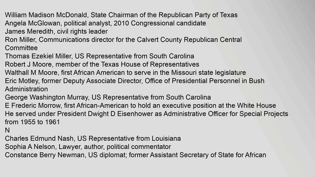 List of African-American Republicans смотреть онлайн