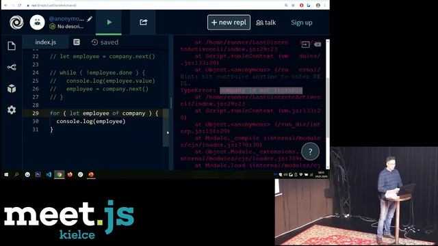 Meet.js Kielce #5 - „Meta-programowanie - symbole, iteratory generatory” - Bartosz Butrym смотреть онлайн