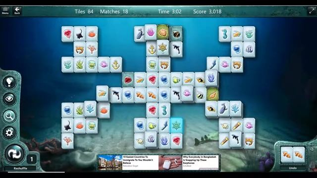 Mahjong Match Puzzle - Medium Step- Butterfly Layout- Microsoft Casual Game смотреть онлайн