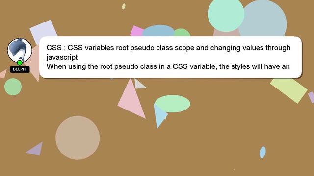 CSS : CSS variables root pseudo class scope and changing values through javascript смотреть онлайн