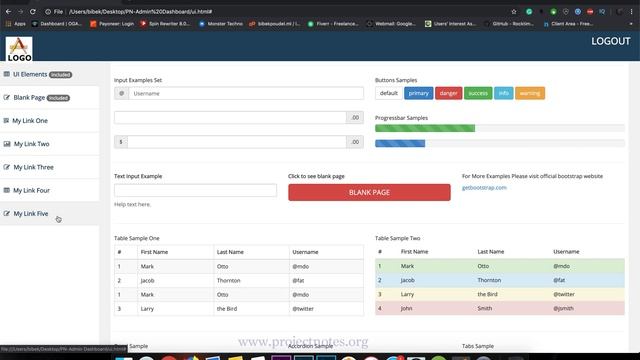 Free Bootstrap Simple Admin Dashboard | ProjectNotes смотреть онлайн