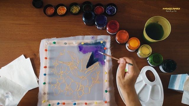 Холодный БАТИК мастер-класс / Роспись по ткани / Рукоделочки смотреть онлайн