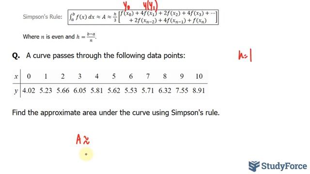 ? How to find the area using the Simpson's Rule (Question 1) смотреть онлайн