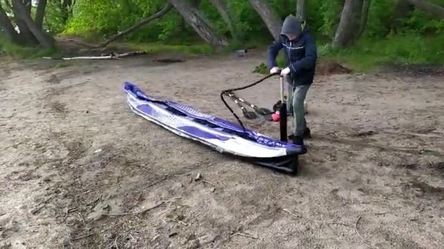 Байдарка высокого давления "СССР". Технология drop stitch MSL. Накачиваем.. смотреть онлайн