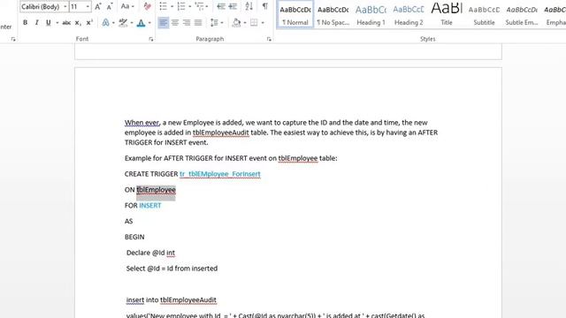 SQL Triggers-Part-1 (DML Trigger) смотреть онлайн