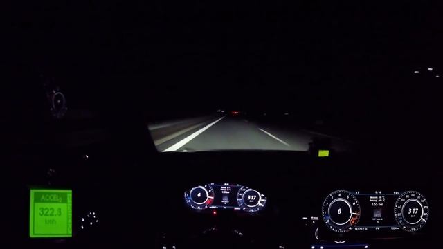 POV: HGP Golf 7 R 3.6 BiTurbo | 220 Mph | 354,1 Km/h TopSpeed Night-Run | 100-300 Km/h | DynoTest ?