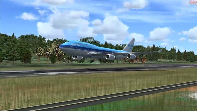 Посадка Боинг 747-400 на курорте Пхукет, Тайланд, стандартный внешний вид, FSX смотреть онлайн
