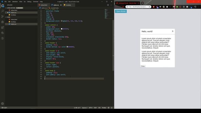 How to Create Modal with HTML, CSS & Javascript смотреть онлайн