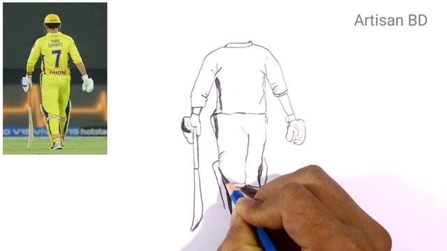 How to draw MS dhoni drawing for beginners | pencil sketch / step by step #msdhonidrawing смотреть онлайн