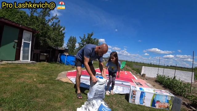 Установка каркасного бассейна intex, на песчаную подушку ⬇️ смотреть онлайн