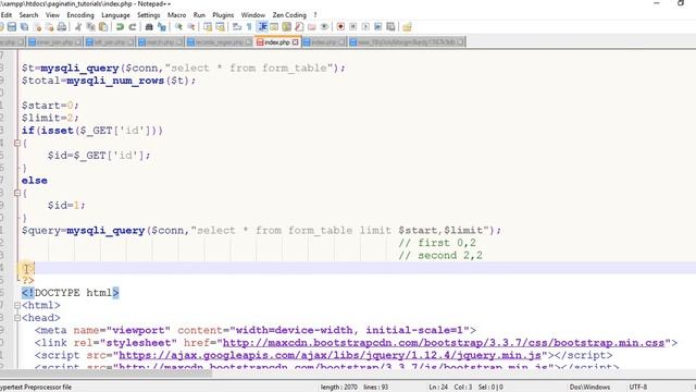 pagination in php mysqli part 2 смотреть онлайн