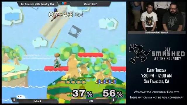 Get Smashed at the Foundry #54 - Winner Ro32: Boback (Falco) vs L (Falco) смотреть онлайн