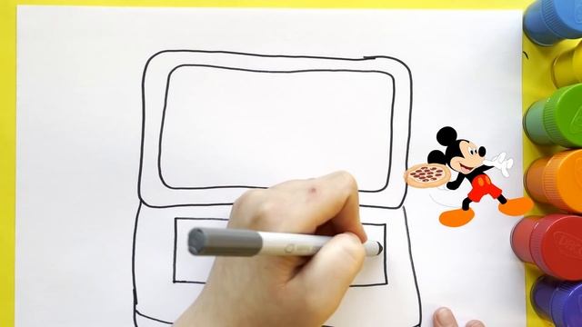 How To Draw Glitter Computer and Mouse ?️?️⌨️? Easy PC Step By Step | Drawing for KIDS смотреть онлайн
