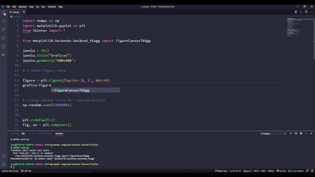 Como colocar gráficos Matplotlib no Tkinter смотреть онлайн