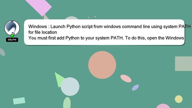 Windows : Launch Python script from windows command line using system PATH for file location смотреть онлайн