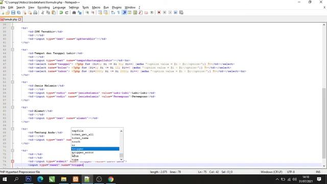 Cara Mudah Membuat Form Input Biodata Dengan PHP HTML. смотреть онлайн