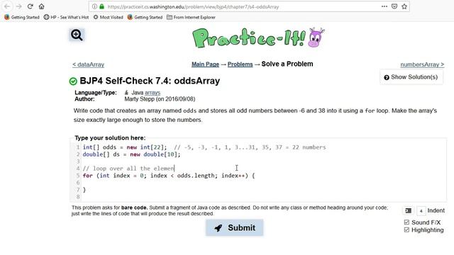 Building Java Programs Chapter 7 Self-Check 7.4 oddsArray смотреть онлайн