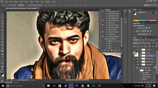 Telugu Photoshop | Oil Painting Action | Photoshop Oil Paint Effect Tutorial смотреть онлайн